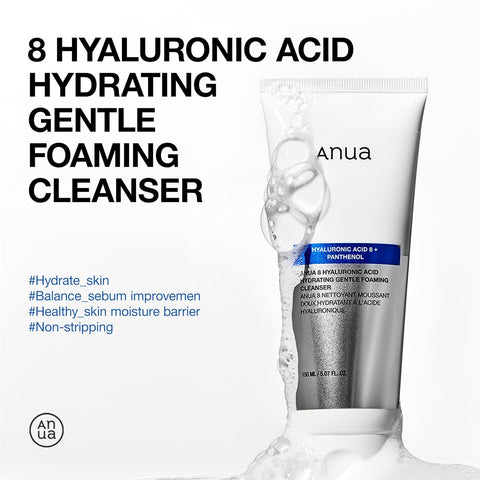 [ANUA] 8% Hyaluronic Acid Hydrating Gentle Foaming Cleanser 150ml