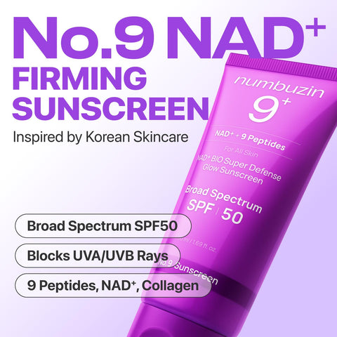 numbuzin No.9 NAD+ BIO Super Defense Glow Sunscreen SPF 50 50ml