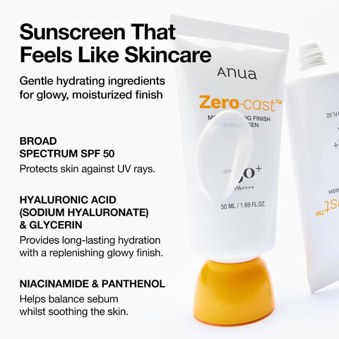 [ANUA] (OTC) Zero-Cast Moisturizing Finish Sunscreen 50ml