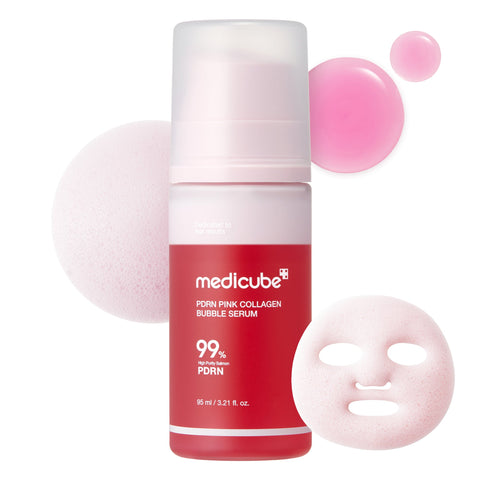 Medicube PDRN Pink Collagen Bubble Serum 95ml – bouncy hydrating PDRN serum