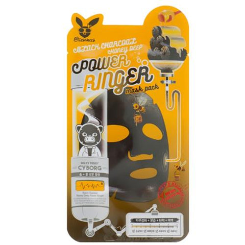 Elizavecca Black Charcoal Honey Deep Power Ringer Mask Pack 1 Sheet